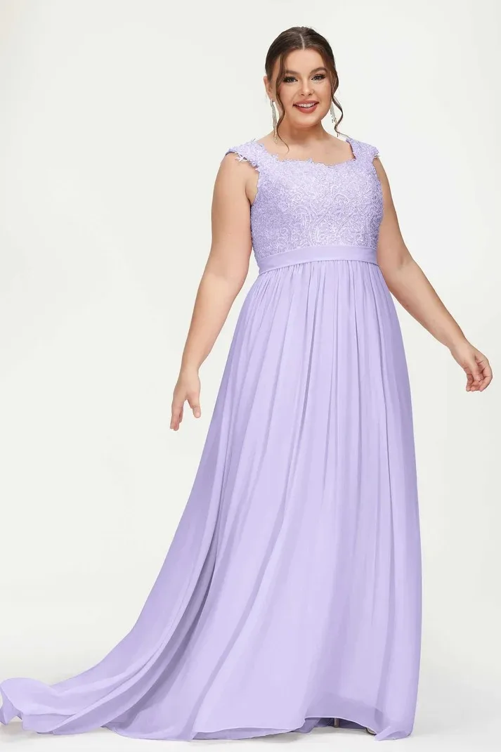 BABYONLINE Elegant Bridesmaid Dresses Beading Pearls Bodice illusion Back Chiffon A Line Skirt Maxi Gown Wedding Party Gown