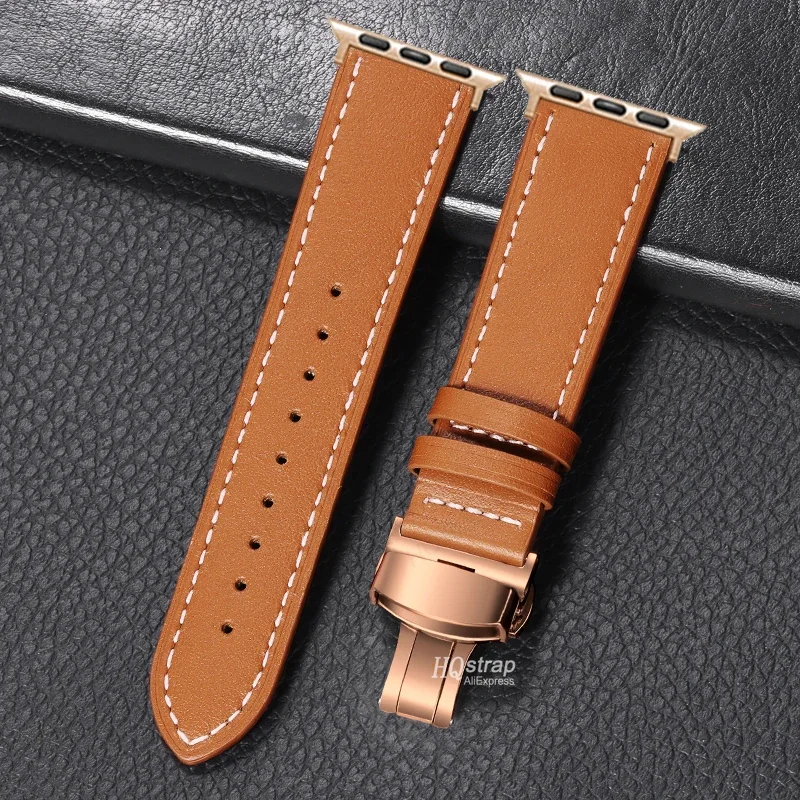 Genuine Leather Band for Iwatch 49mm 45mm 44mm 42mm Strap for Apple Watch Series 8 7 SE 6 5 4 40mm 41mm 38 Bracelet Accessories