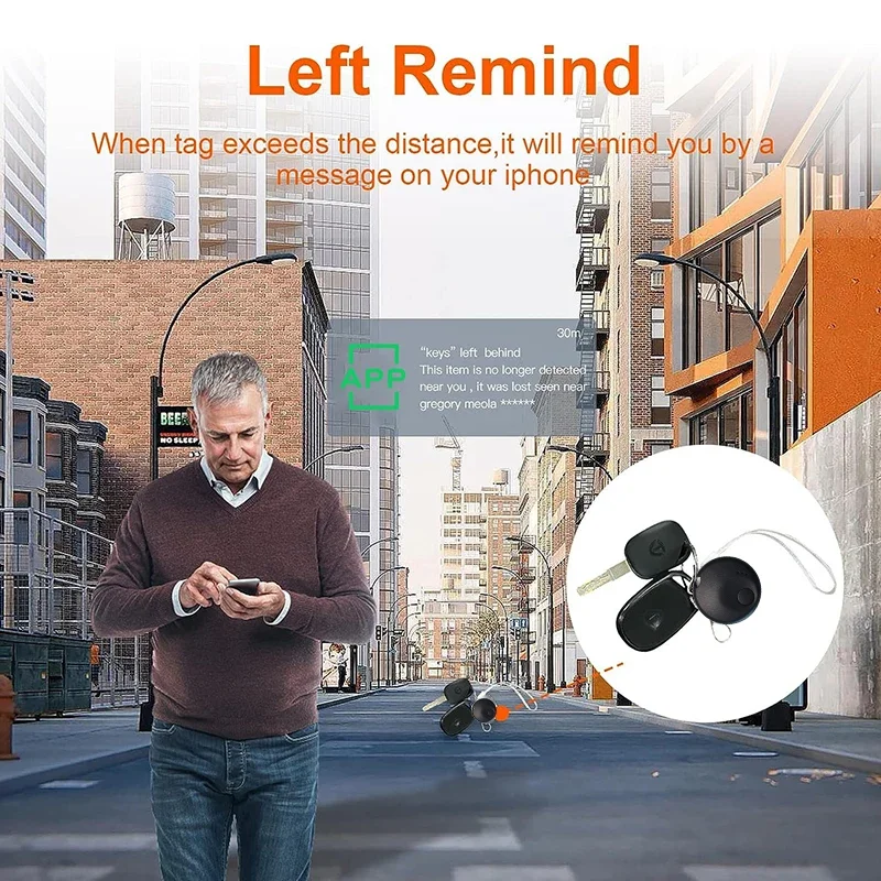 New Mini Smart Tag, Bluetooth Luggage Tracker. Works with Apple Find My (iOS Only), Item Locator for Key, Luggage, Backpack image 4