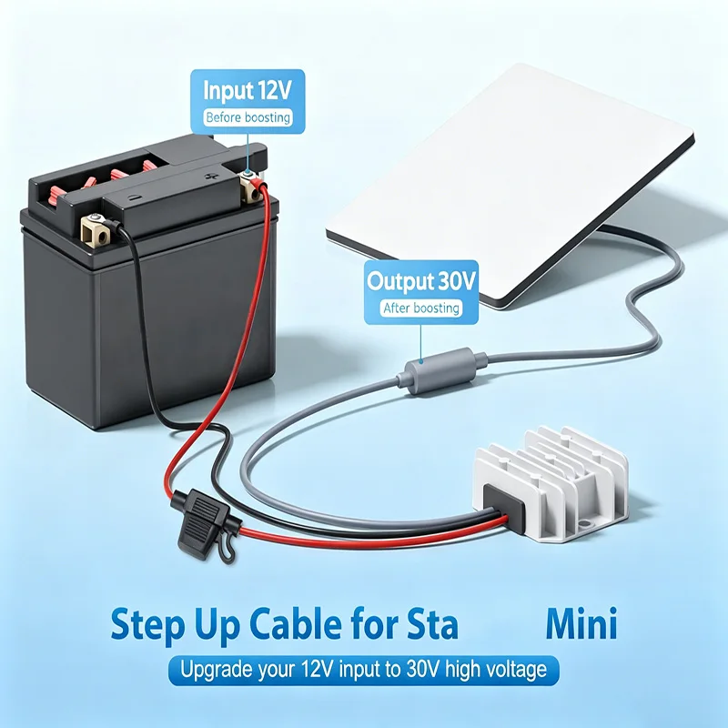 Compatible with Starlink MINI12V to 30V 3.5A converter, waterproof DC boost power adapter, DC with fuse