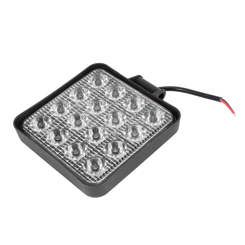 2 Stück 48 W 6000 K LED-Punktstrahl, quadratische Arbeitsscheinwerfer, Lampe, Traktor, SUV, LKW, 4WD, 12 V, 24 V