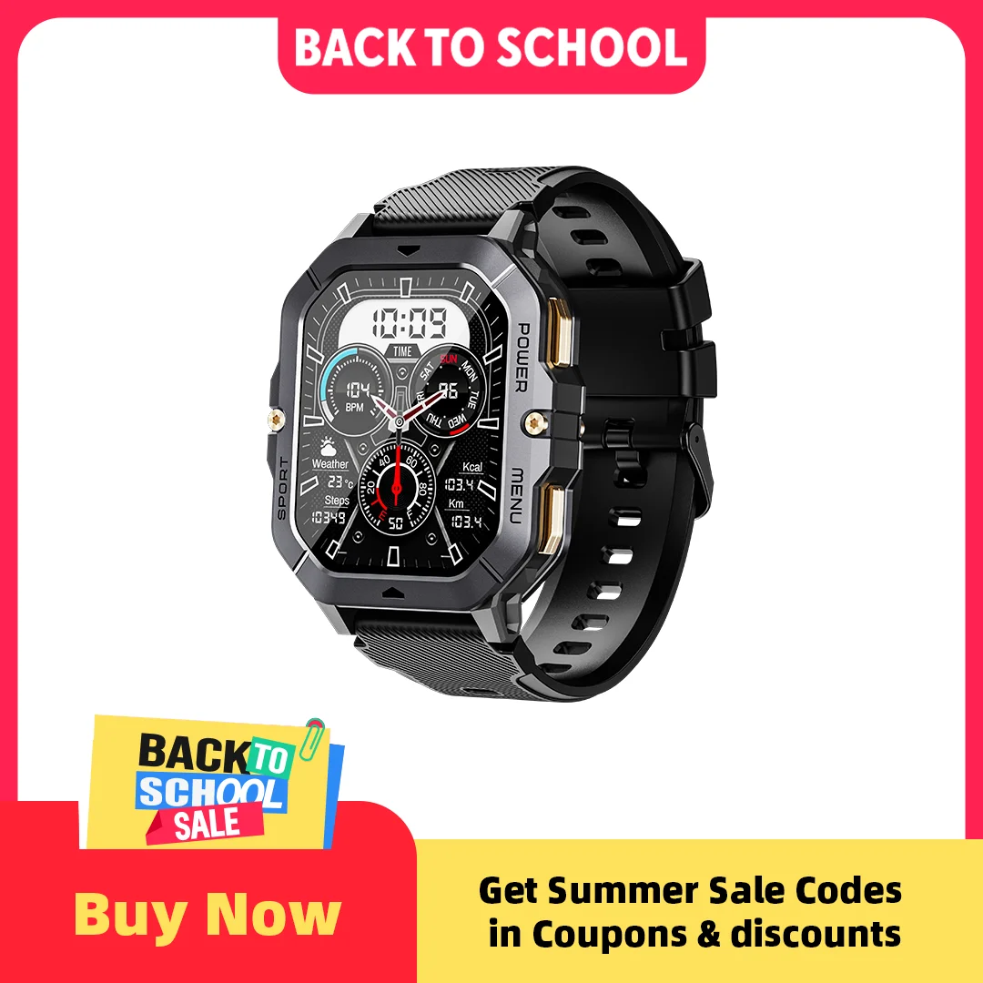 CUBOT C28 Wasserdichte Intelligente Uhr Männer 2,02 Zoll Fitness Tracker Sport Handgelenk Smartwatch Für Android IOS Bluetooth Anruf