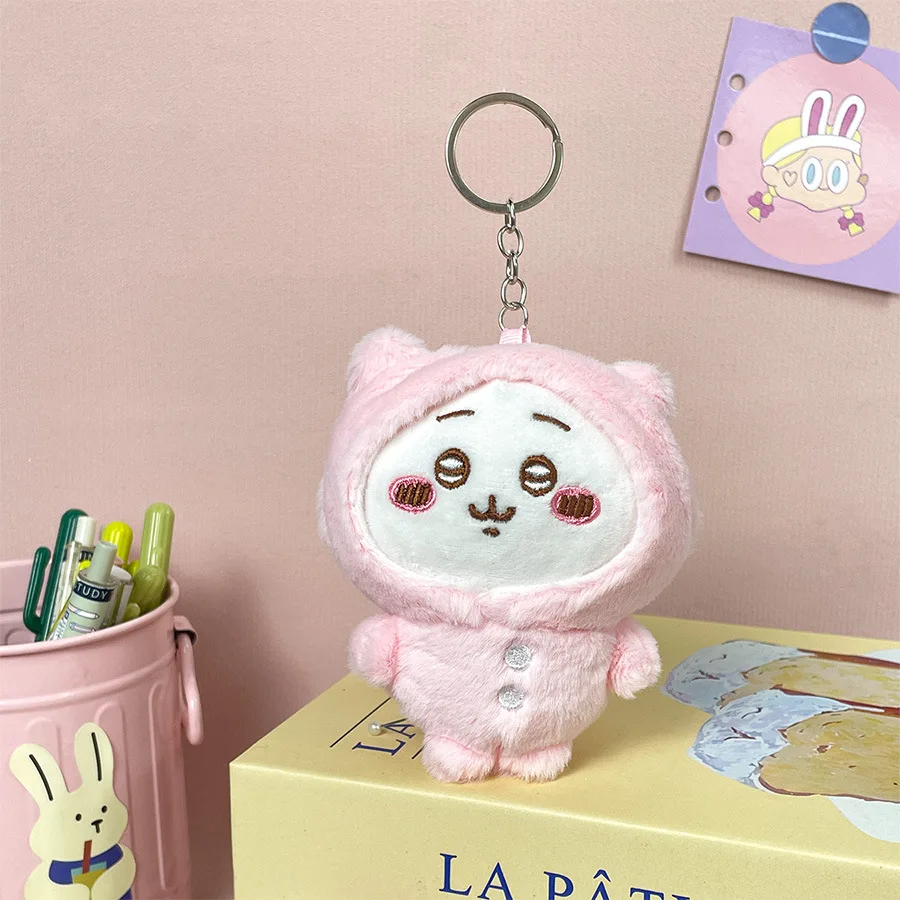 Carino Chiikawa Usagi Decora la bambola Portachiavi Borsa da scuola Ciondolo Orso autospelante Simpatico ciondolo per zaino con bambola di peluche Giocattolo divertente