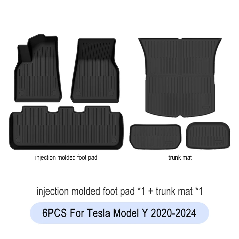 2019-2025 Kofferbak Mat Voor Tesla Model Y Model 3 hoge land Vloermat Bagage Mat TPE waterdichte Anti-Slip Set Vloervoering Mat