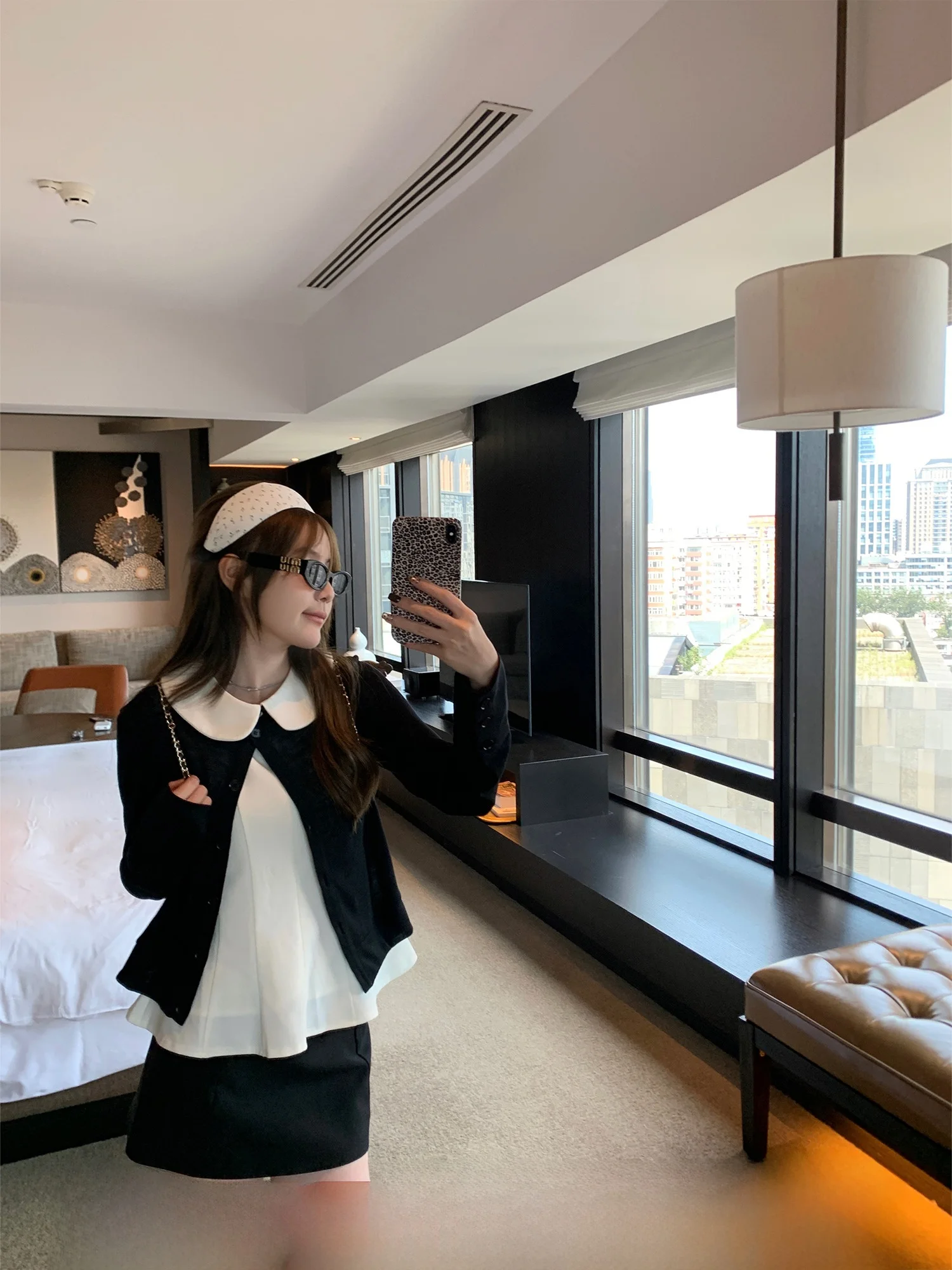 

Весенний комплект из двух предметов: женский жилет и кардиган в корейском стиле, с милым узором, молодежный, модный, повседневный, для работы