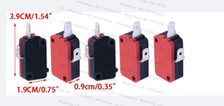LETAOSK nuevo 10 Uds interruptor de puerta de horno microondas negro, rojo y plateado apto para LG GE Starion SZM-V16-FD-63 SZM-V16-FA-63