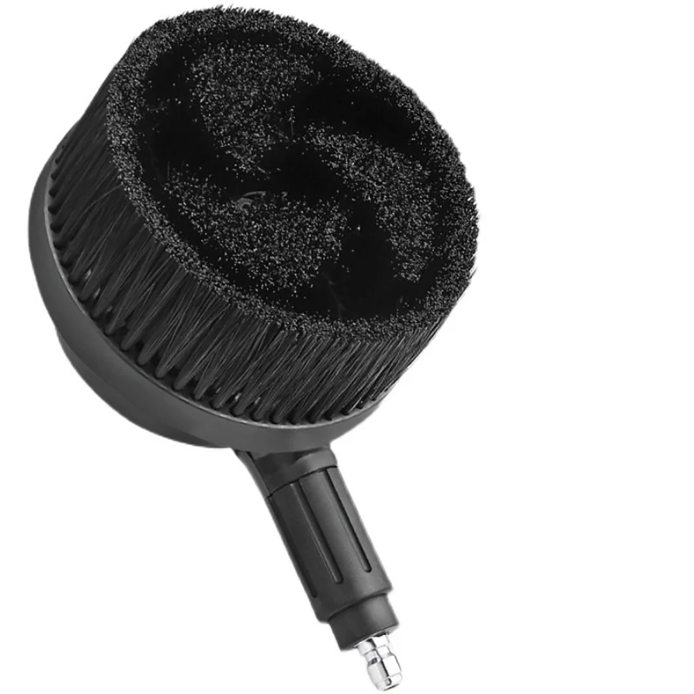 1/4 Inch Quick Connect Rotating Round Brush - Water-Fed Brush Head Attachment for Home Pressure Washers