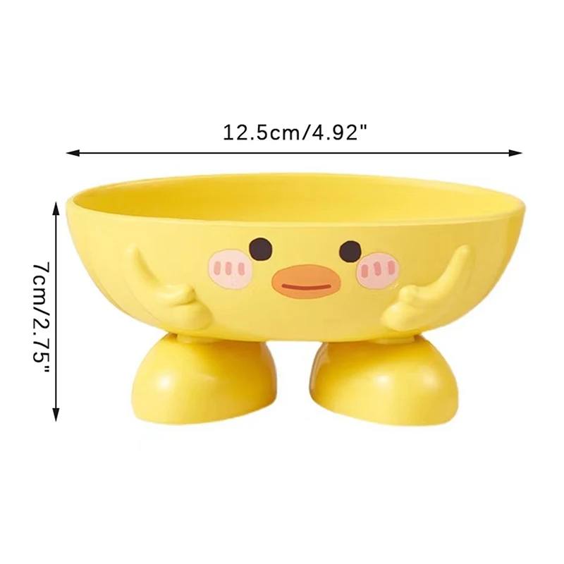 Soap Dish With Drain Duck Shape Soap Box Drain Soap Holder Bathroom Shower Drain Soap Dish Soap Storage Container