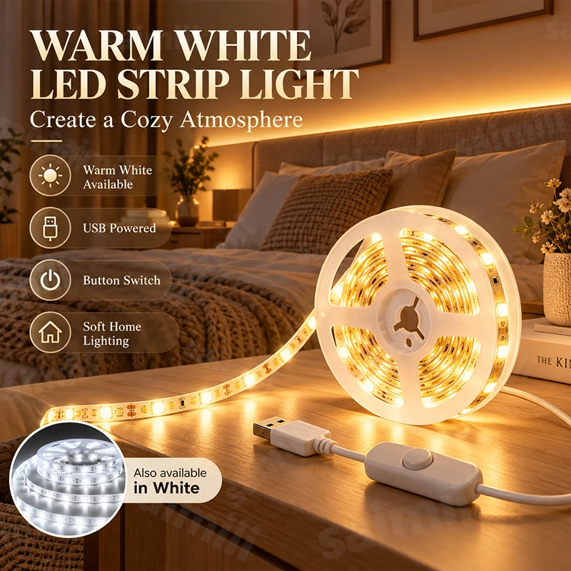 Led Strip Lights - LED Strip Lights USB Button Control