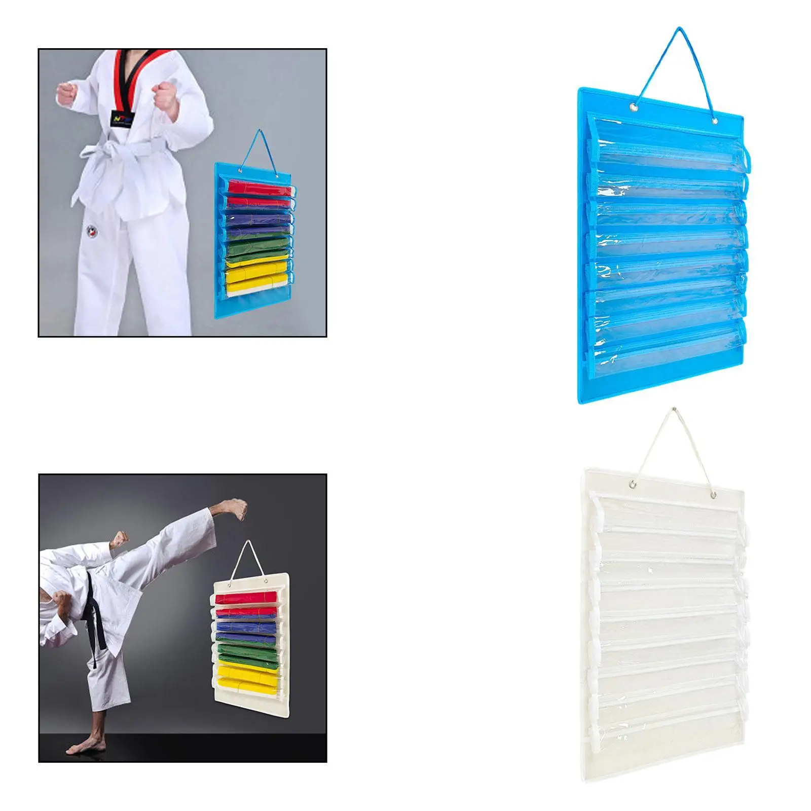 

Karate Belt Organizer Dustproof Lightweight Portable Felt Taekwondo Belt Display