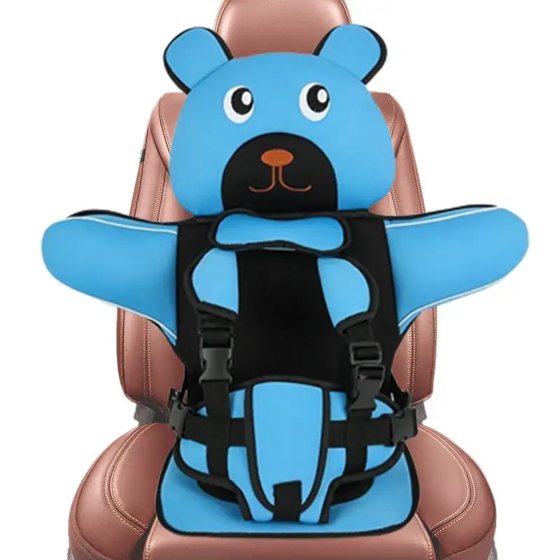 Child Safety Seat Mat Travel Auto Seat Cushions Cute Bear Mat Protection Baby Car Seat Cushion Adjustable Stroller Seat Pad