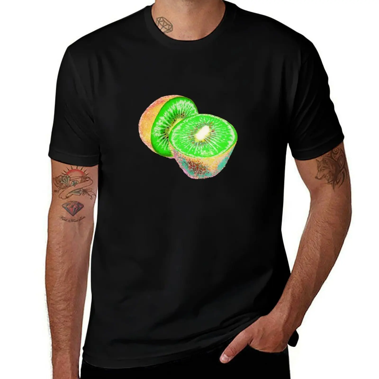 

Kiwilicious - Neon Food Art T-Shirt kawaii clothes graphic tee shirt boys whites oversized t shirts for men