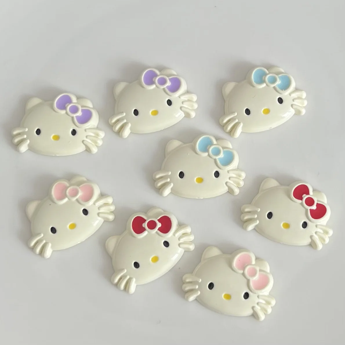 

5pcs miniso sanrio, hello kitty мультяшная серия резиновые кабошоны из смолы материалы для поделок diy