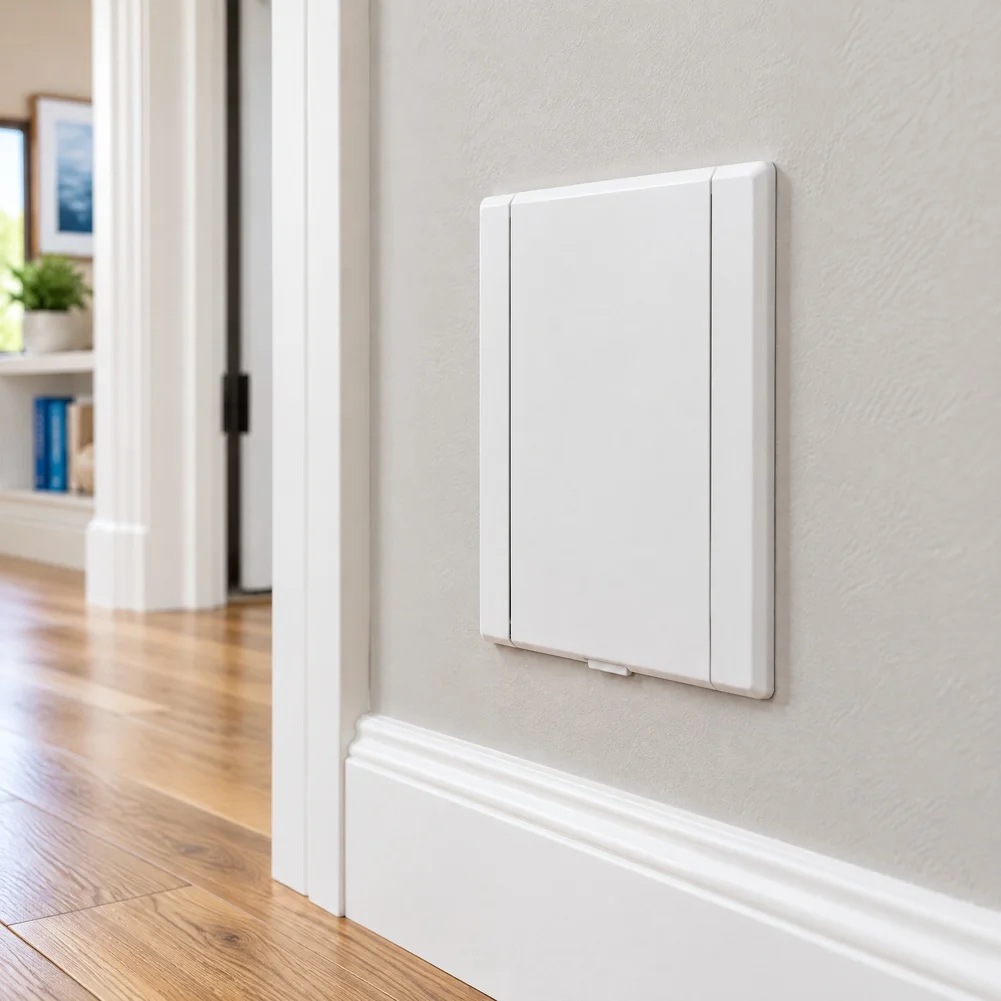 Wall Inlet Valve Cover Plate Designed Specifically for Nutone Central For Vacuum Cleaners to Preserve Suction Strength Over Time