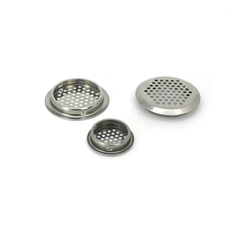 10pcs circular cabinet air duct vent steel louver mesh plug decorative cover wardrobe grille ventilation system