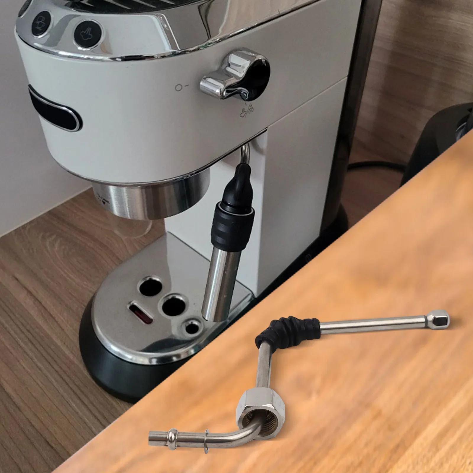 

Upgrade Steam Wand for Coffee Machines Stainless Steel Steam Arm for Better Milk Frothing and Connection to Espresso Machines