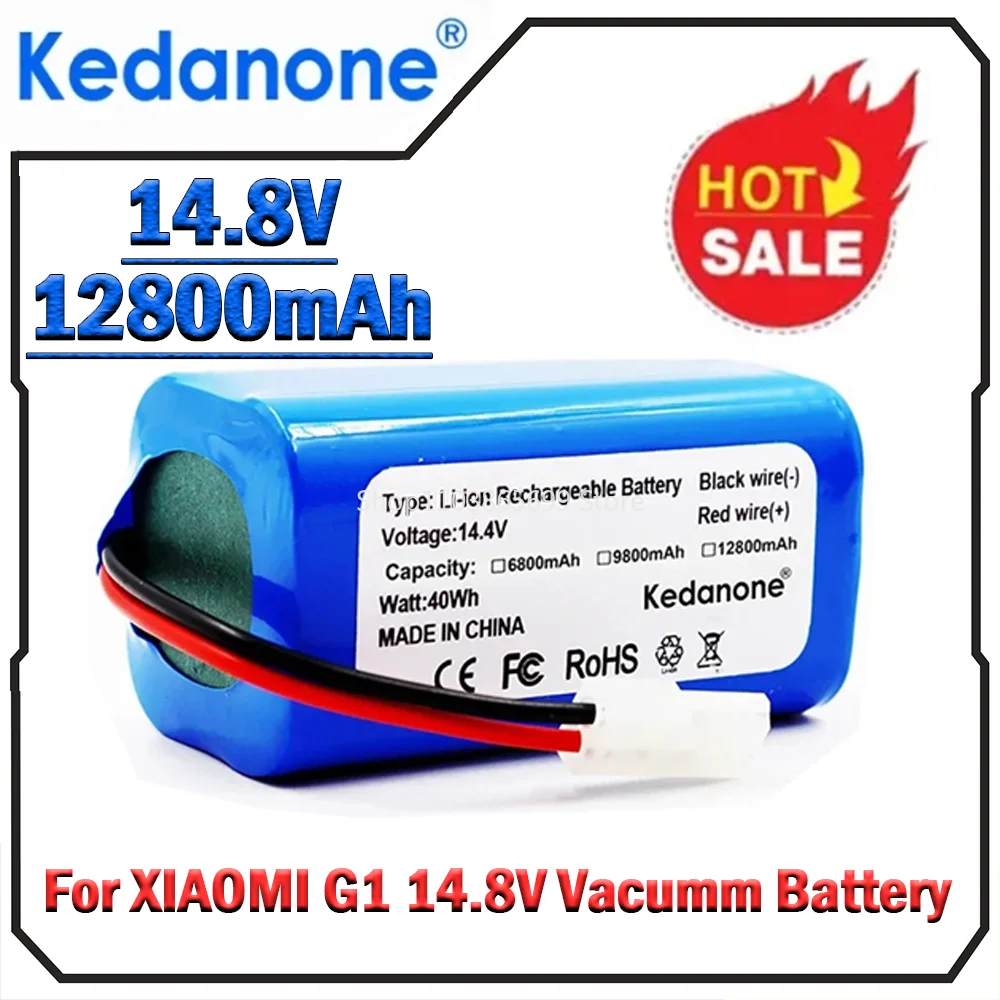 

14.8V 12800mAh 18650 Rechargeable Battery for Xiaomi Mi Robot Vacuum-mop Essential (MJSTG1) Robot Vacuum 14.4V xiaomi g1 battery