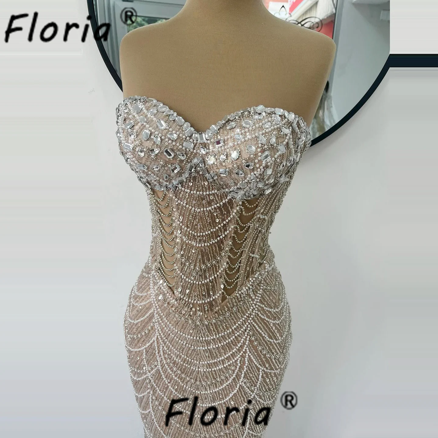 Vestido de noche de lujo con borlas y cuentas color champán, largo hasta el suelo, vestidos para fiesta de graduación, bata de cóctel personalizada, 2025