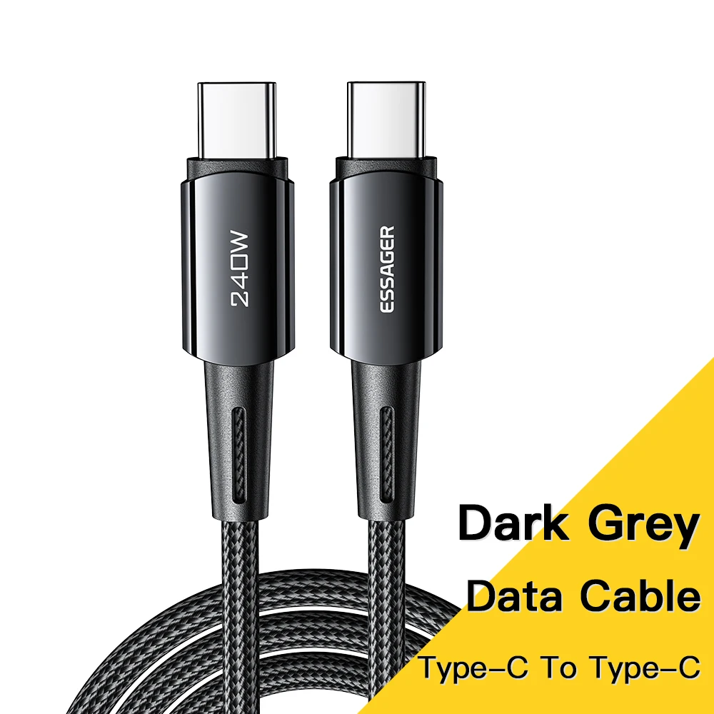 Essager 240 Вт USB-C Кабель 67 Вт Быстрая Зарядка 6A для Xiaomi и Redmi — фото товара