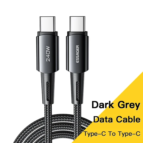 Essager 240 Вт USB-C Кабель 67 Вт Быстрая Зарядка 6A для Xiaomi и Redmi