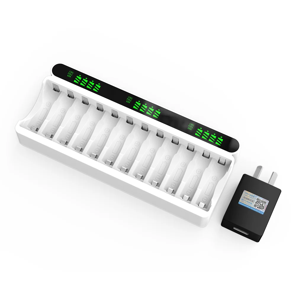 Новое оригинальное зарядное устройство VC12 1,2 В с 12 слотами для никель-водородных батарей Ni-MH AA AAA