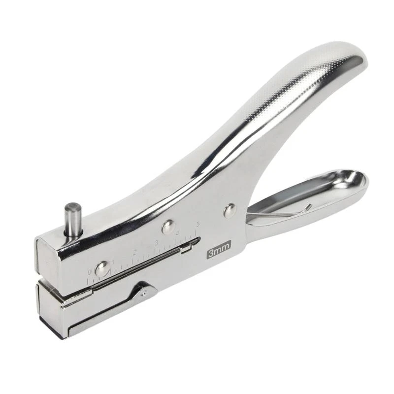 

3mm 6mm Hole Metal Single Hole Puncher Handheld Manual Puncher School Office Supplies for Card and Paper X3UB