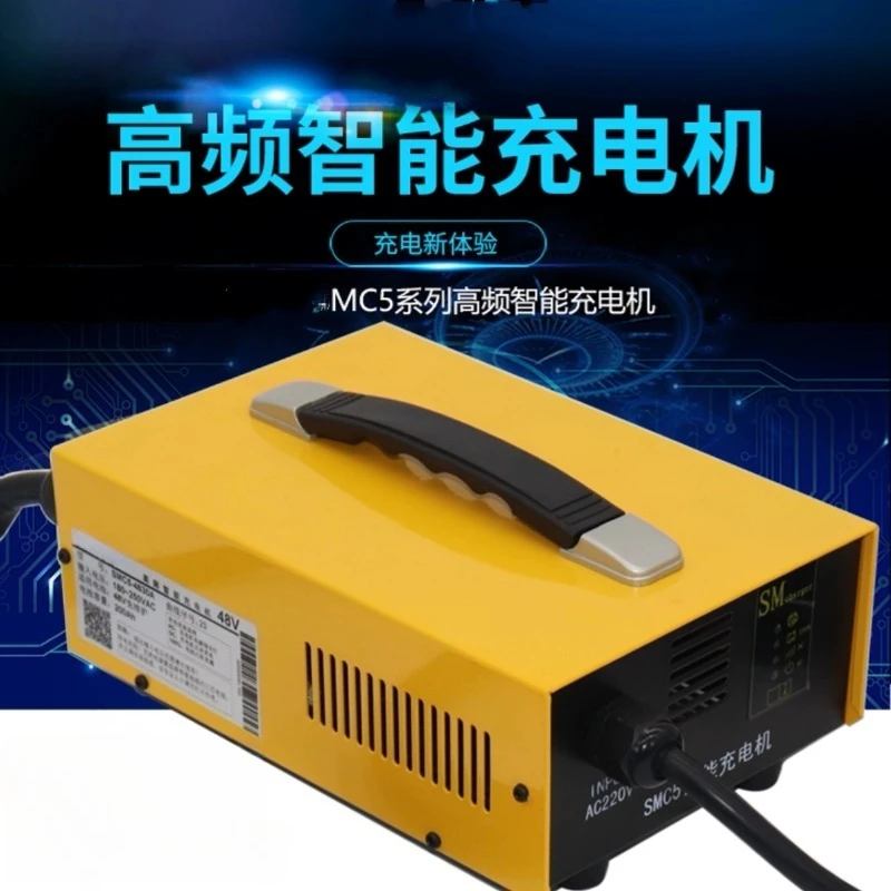 48V 30A Smart Charger for Forklift Sweeper Sightseeing Vehicle Lithium & Lead Acid Battery