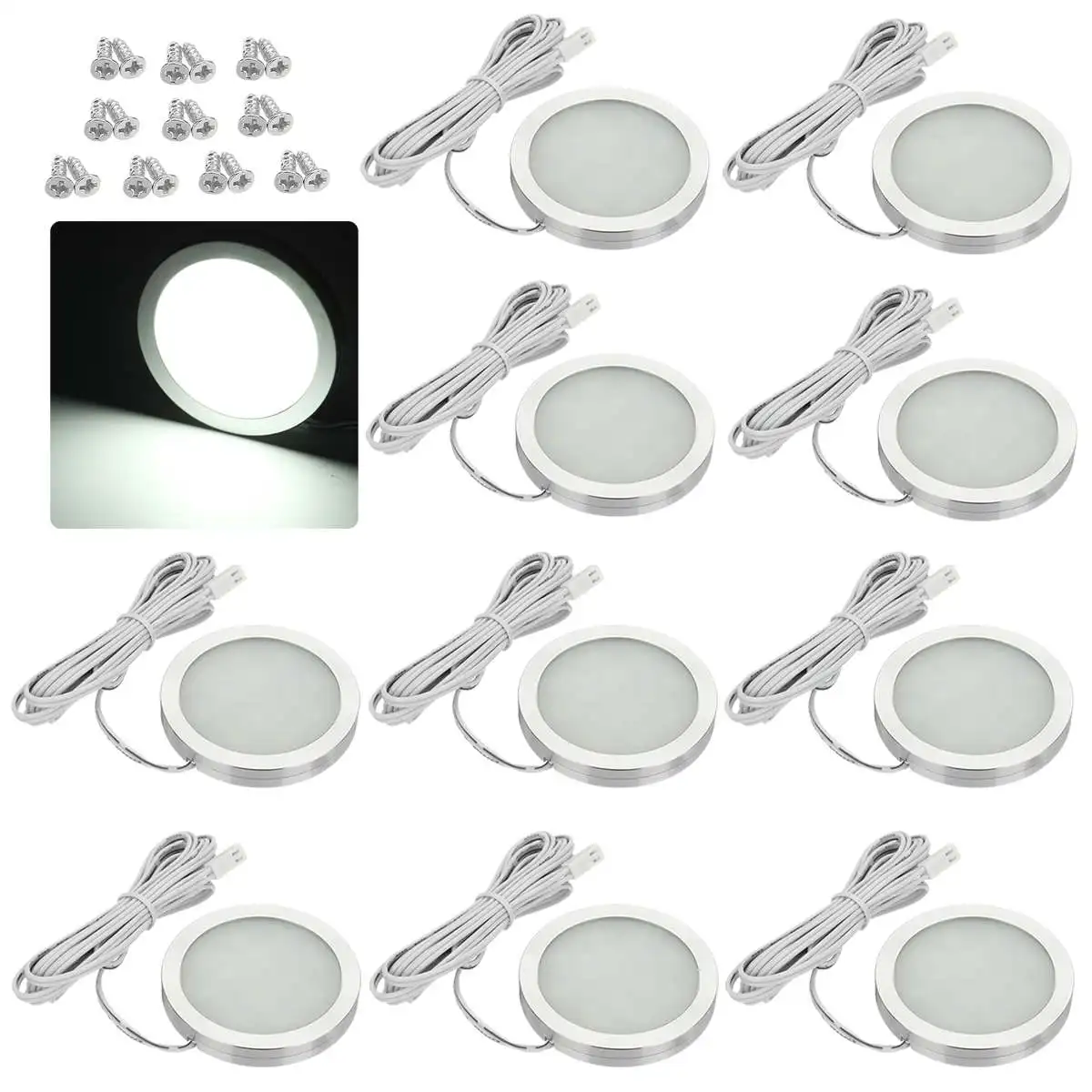 

6-10PCS 12V 2.5W LED Downlight Recessed Ceiling Light Spot Light For Home Caravan Camper Van Motorhome