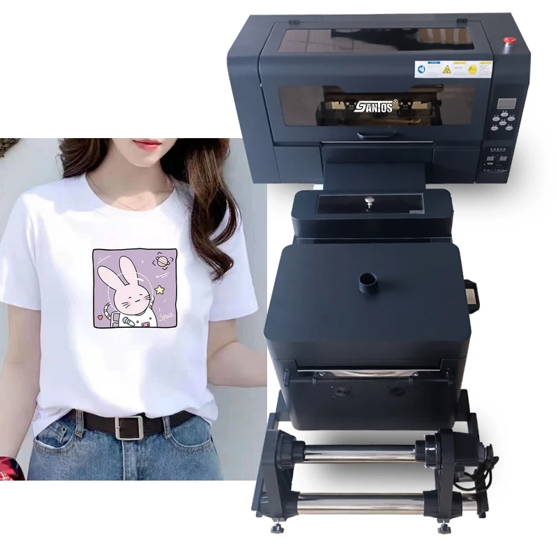 Inkjet Dtf Film Dtf Printer A3 Dual Eps Printhead Xp600 Roll Film Dtf T-Shirt Printing Machine