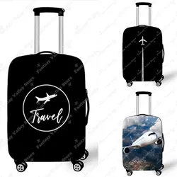 Airplane Go Travel Suitcase Covers Plane Aircraft Map Travel Elastic Trolley Case Protective Cover Anti-dust Luggage Covers Gift