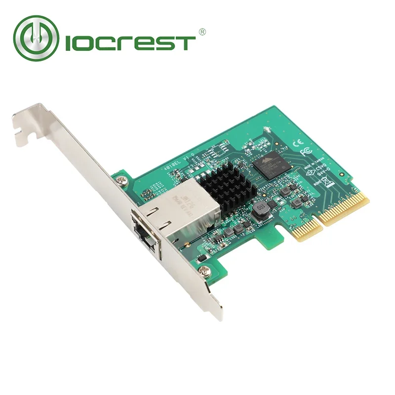 

IOCREST PCI-Express x4 на один порт 10G/2,5G/1000M/100/10M RJ45 Lan-адаптер Ethernet гигабитная сетевая карта NIC