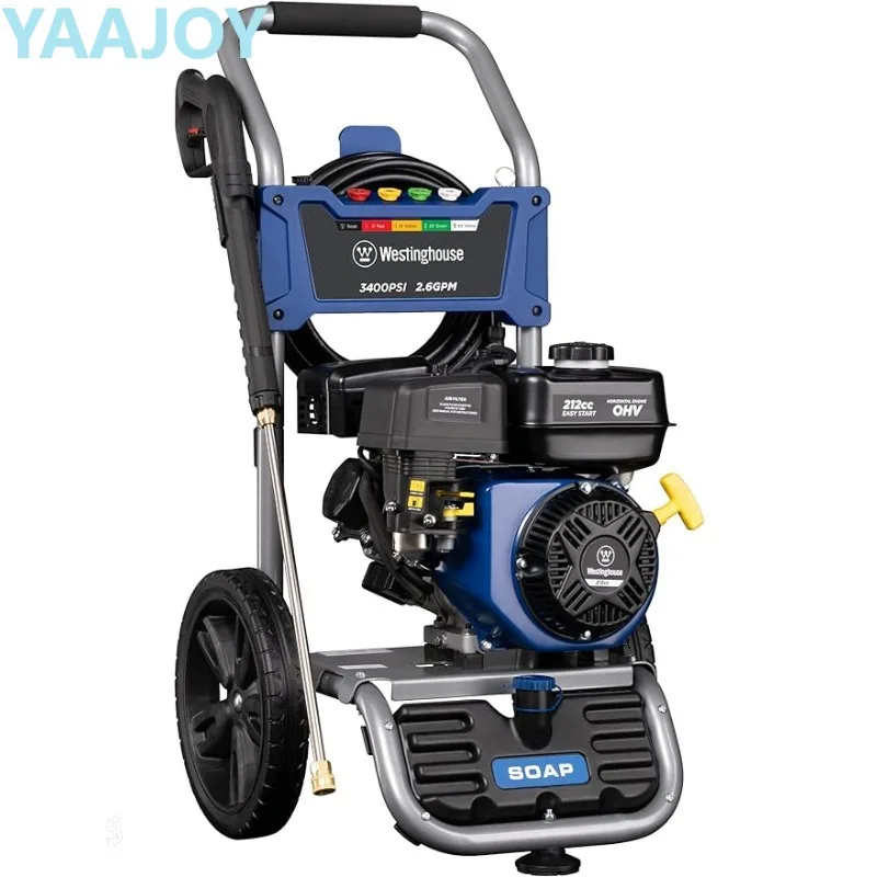 

Westinghouse WPX3400 газовый мойщик высокого давления, 3400 PSI и 2,6 Max GPM, бортовой резервуар для мыла