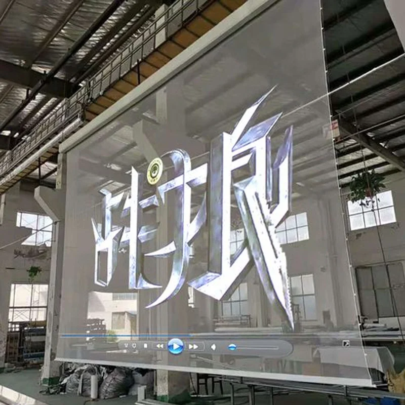 200‑Inch Giant Holographic Gauze Screen, Semi‑Transparent Mesh Projection Screen, Immersive 3D Effect for Large Venue Stage Perf
