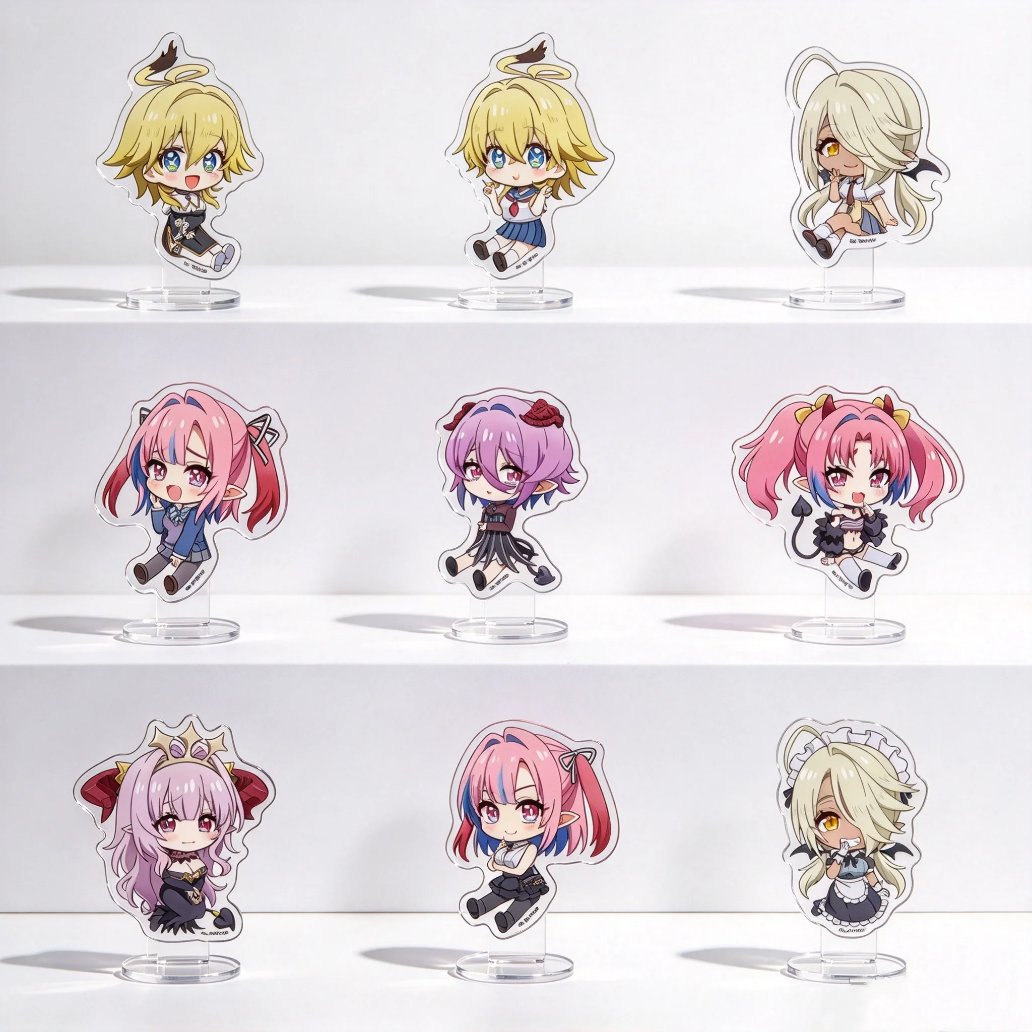 Anime Mistress Kanan Is Devilishly Easy Seated Posture Q-Size Series Ami Acrylic Stand Model Plate Keychains Desk Decor 10cm