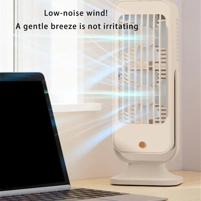 조용한 운영 데스크 팬 USB 연구 침실 사무실을위한 충전식 휴대용 팬 N58D