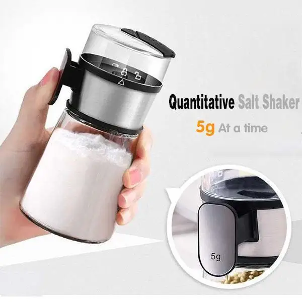 Push-type Salt Dispenser Spice Shaker salt shaker salt and pepper spice jar spice container Kitchen supplies Dropshipping