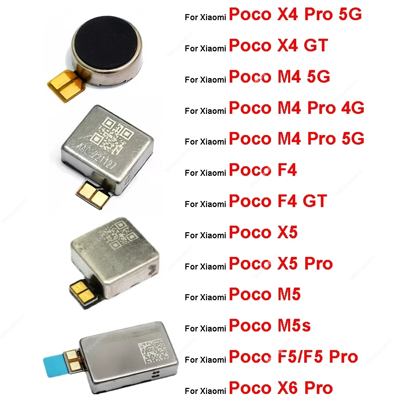 Vibration Motor Module Flex Cable For Xiaomi Pocophone Poco F4 X4 GT X5 X6 M4 M5 M5S F5 Pro 5G Vibrator Motor Unit 