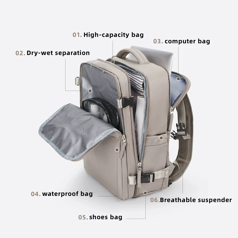 45x30x16 Backpack Airplane Ryanair Cabin Hand Luggage Backpack Easyjet Laptop Backpack for Aeroplane Travel School Backpack