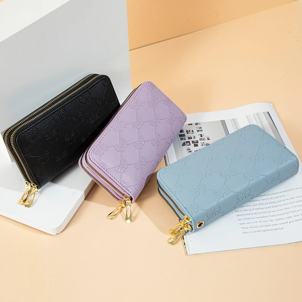 

Female Long Wallet Retro Zipper Long Clutch-Bag Gift For Teens Adults