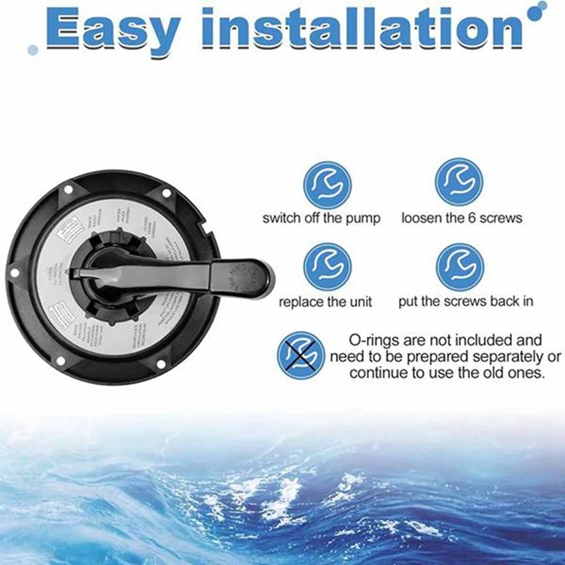 SANQ SPX0714BA sistema de filtro de arena de válvula multipuerto conjunto de manija de capó multipuerto para cubierta de llave Hayward SP0714T S210S