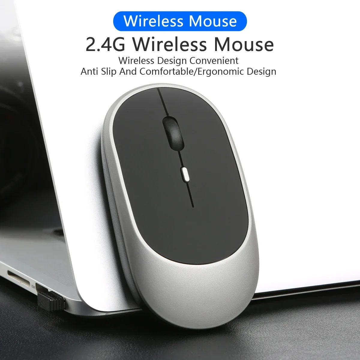 

2.4Ghz Wireless Optical Mouse 4 Buttons Cordless USB Battery Mice with Nano Receiver for PC Desktop Laptop Windows Computer