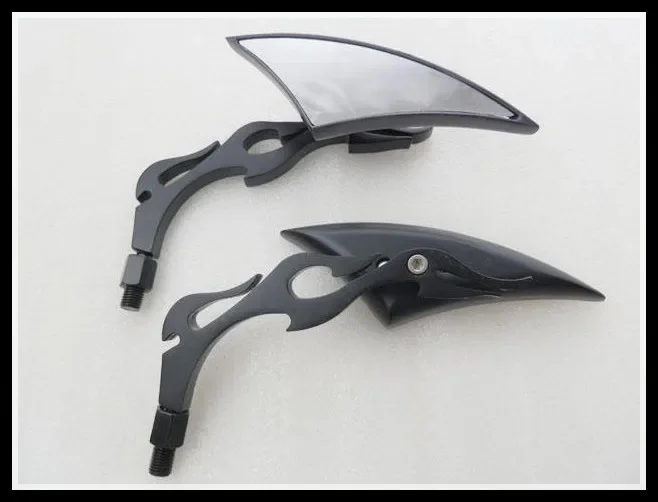 

Matte Black Flame Blade Side Mirror for Motorcycle Street Sport Bike Cruiser