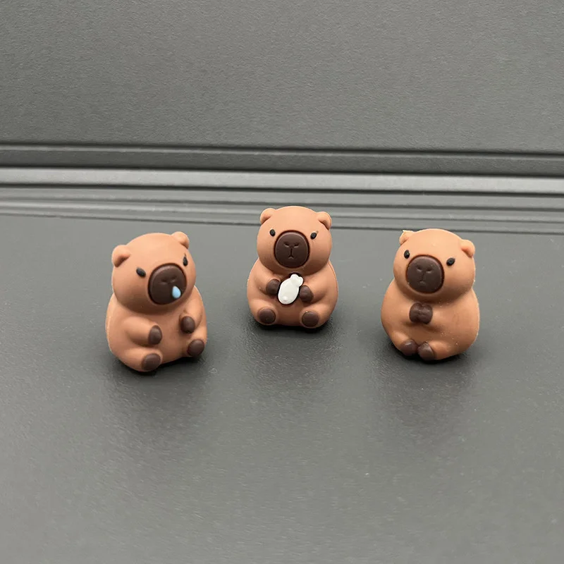 

10PCS For Kids Cute Pencil Extender Stationery School Supplies Cartoon Cute Capybara Pencil Cap Silicone Pen Topper Covers