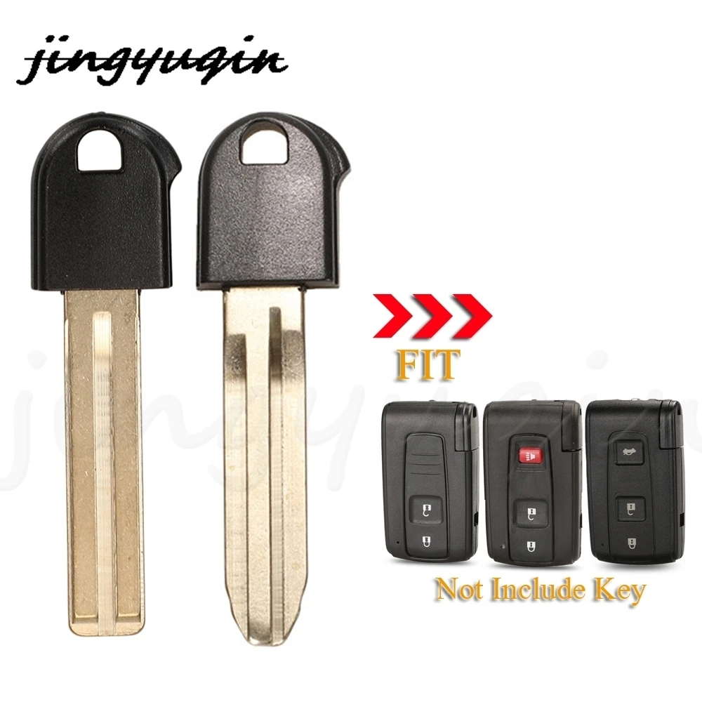Jingyuqin Remote Car Smart Key Keyless Emergency Insert Uncut Blade Blank For Toyota Prius 2004-2009 Corolla Verso Camry