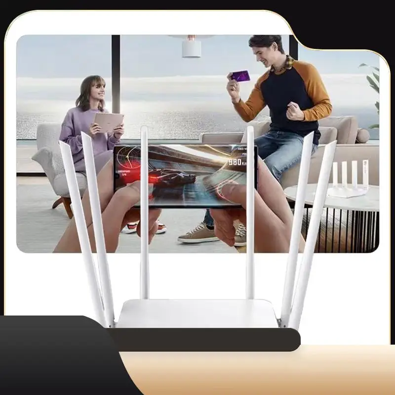 

6 Antennas Wifi Router Wireless Router 2.4G 300Mbps AP/Dial Mode Wifi Repeater 6 High Gain Antennas For Company-T44C