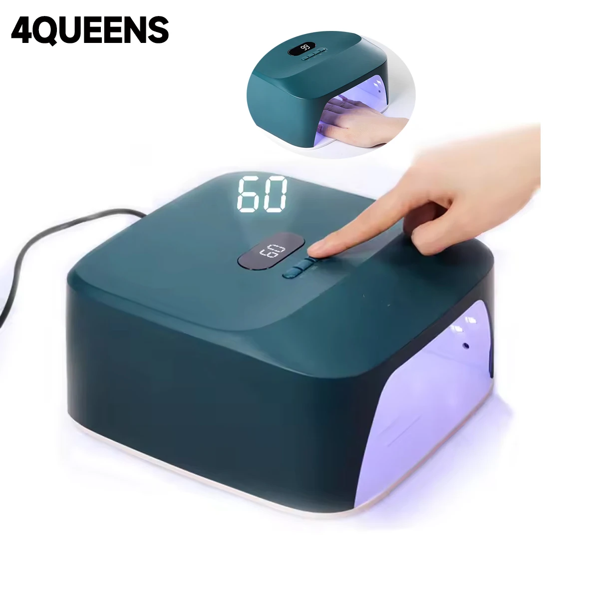 Lámpara de uñas UV LED recargable de 48 W, secador de uñas portátil con cable USB, lámpara de uñas de uso doméstico, lámpara de curado de esmalte de gel inalámbrica de 33 LED, equipo de uñas para salón y hogar.