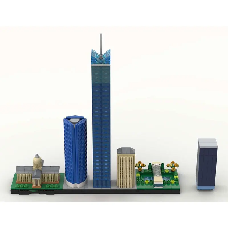 Klocki konstrukcyjne MOC-945 elementów, nowoczesna architektura, małe elementy, puzzle, modele zabawek, zestawy upominkowe, akcesoria i ozdoby