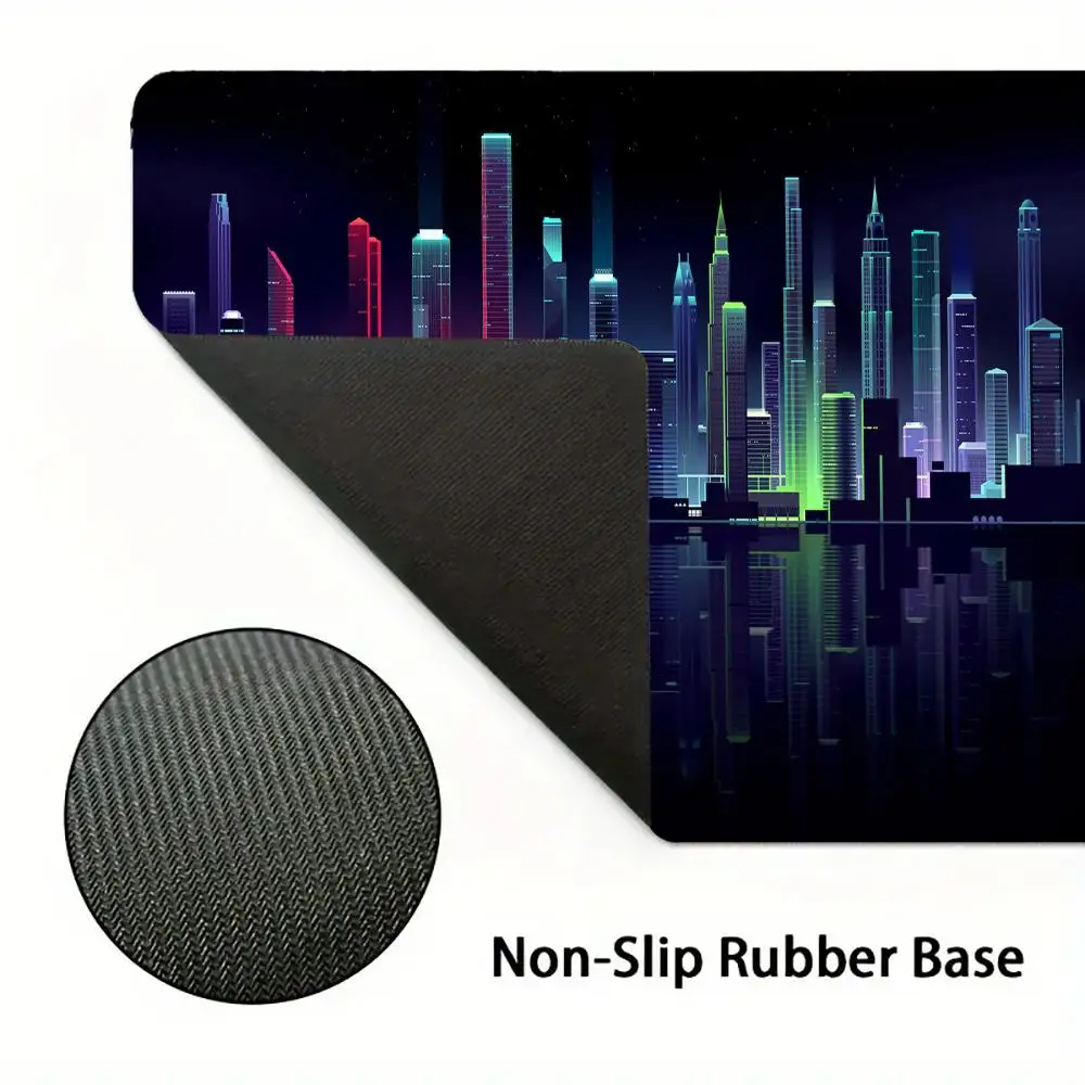 Nacht Stadt Landschaft Mauspad Tisch Kissen Erweiterte Pads Große Gaming Rutschfeste Laptop Tablet Matte Mini PC Spielmatte
