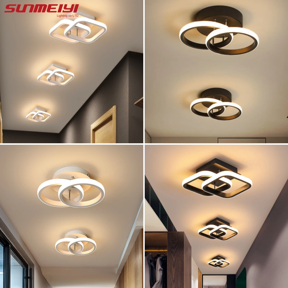 Modern Aisle LED Ceiling Lamp For Corridor stairs Entrance Attic Square indoor Lighting Minimalist Style Lights Kitchen Fixtures