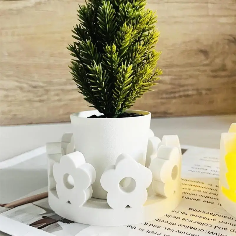 

Creative Christmas Tree Circular Light Base Silicone Mould for Candle Holder